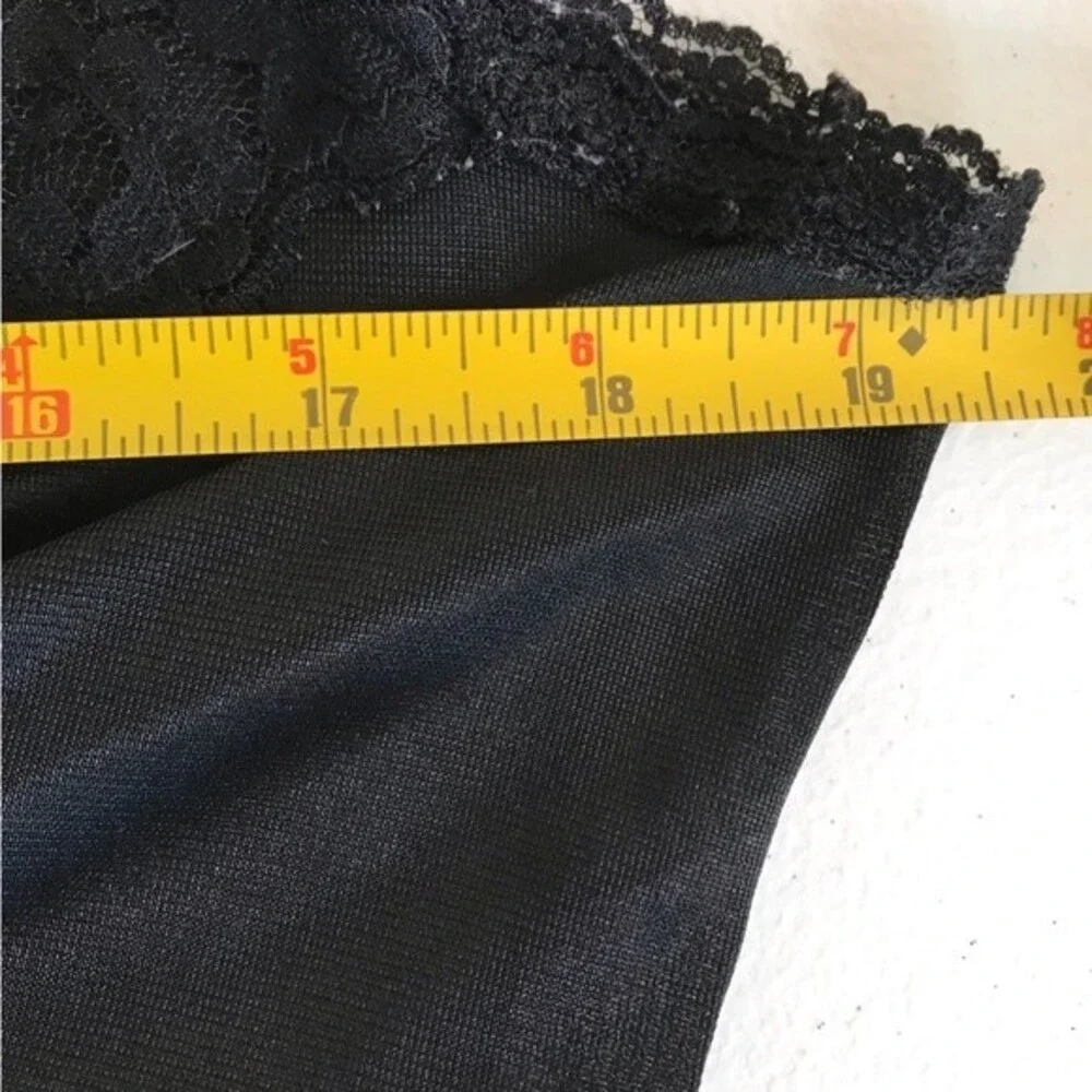 Vintage Cachet Lace Beaded Nightgown Slip Sexy Dress Black Women's Size Large - Picture 9 of 16